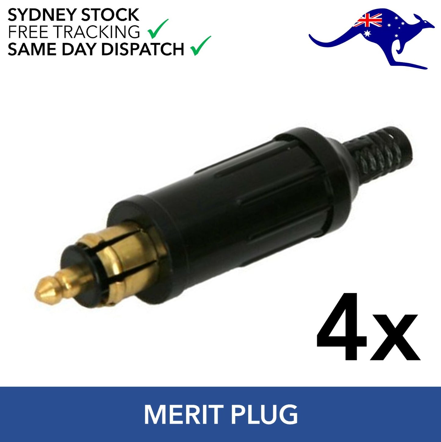 4 x Merit ( Hella) Cigarette Lighter Plug 12V 16A  Euro Car DIN4165 SR