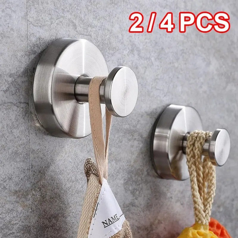 2-4PCS Strong Vacuum Suction Cup Hook Shower Towel Holder Hooks Bathroom Kitchen
