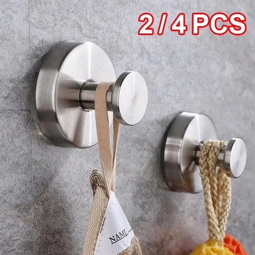 2-4PCS Strong Vacuum Suction Cup Hook Shower Towel Holder Hooks Bathroom Kitchen