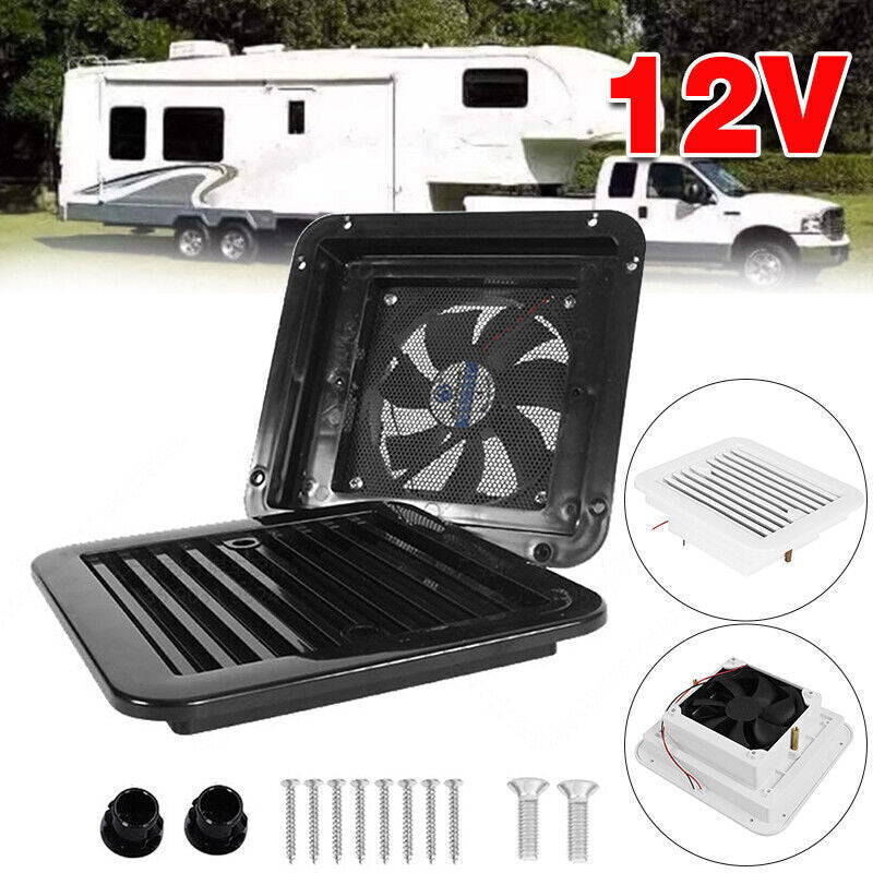 RV Caravan Motorhome Side Air Trailer Vent Ventilation Cooling Exhaust Fan 12V