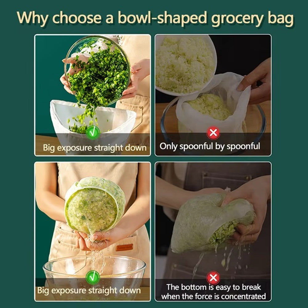 Reusable Soy Milk Bags Bowl Shape Cheesecloth Bags Mesh Bag  For Stock Cooking