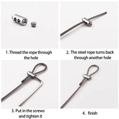 Copper Wire Rope Clamp Metal Stainless Steel Cable Clamp  Hardware Accessories