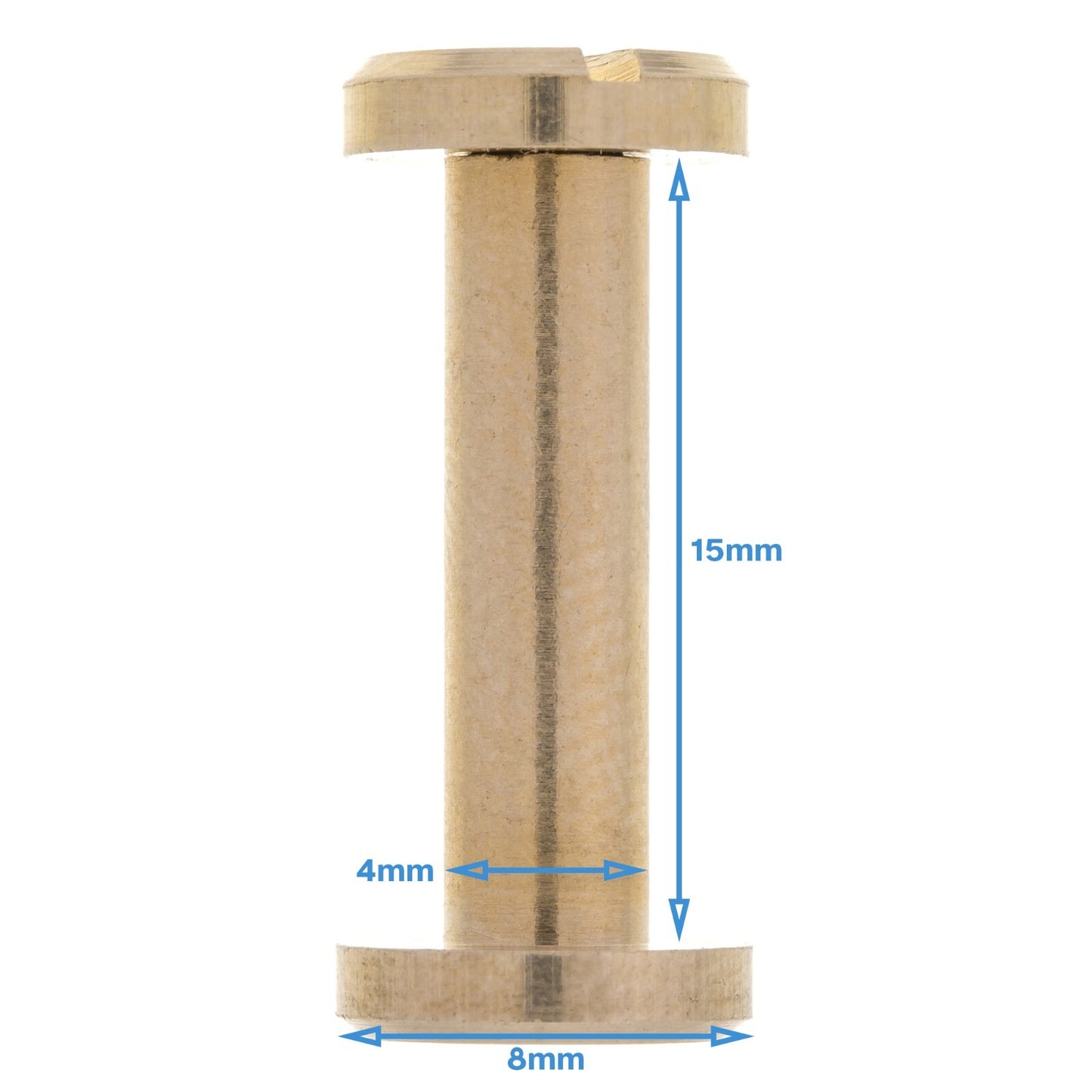 5 Sets 15mm x 4mm Brass Chicago Bookbinding Screws Binding Post Album Document