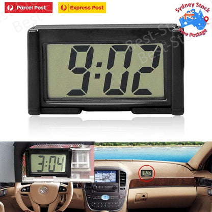 Small Digital Clock LCD Date Time Calendar For Car Dashboard Table Desk Portable