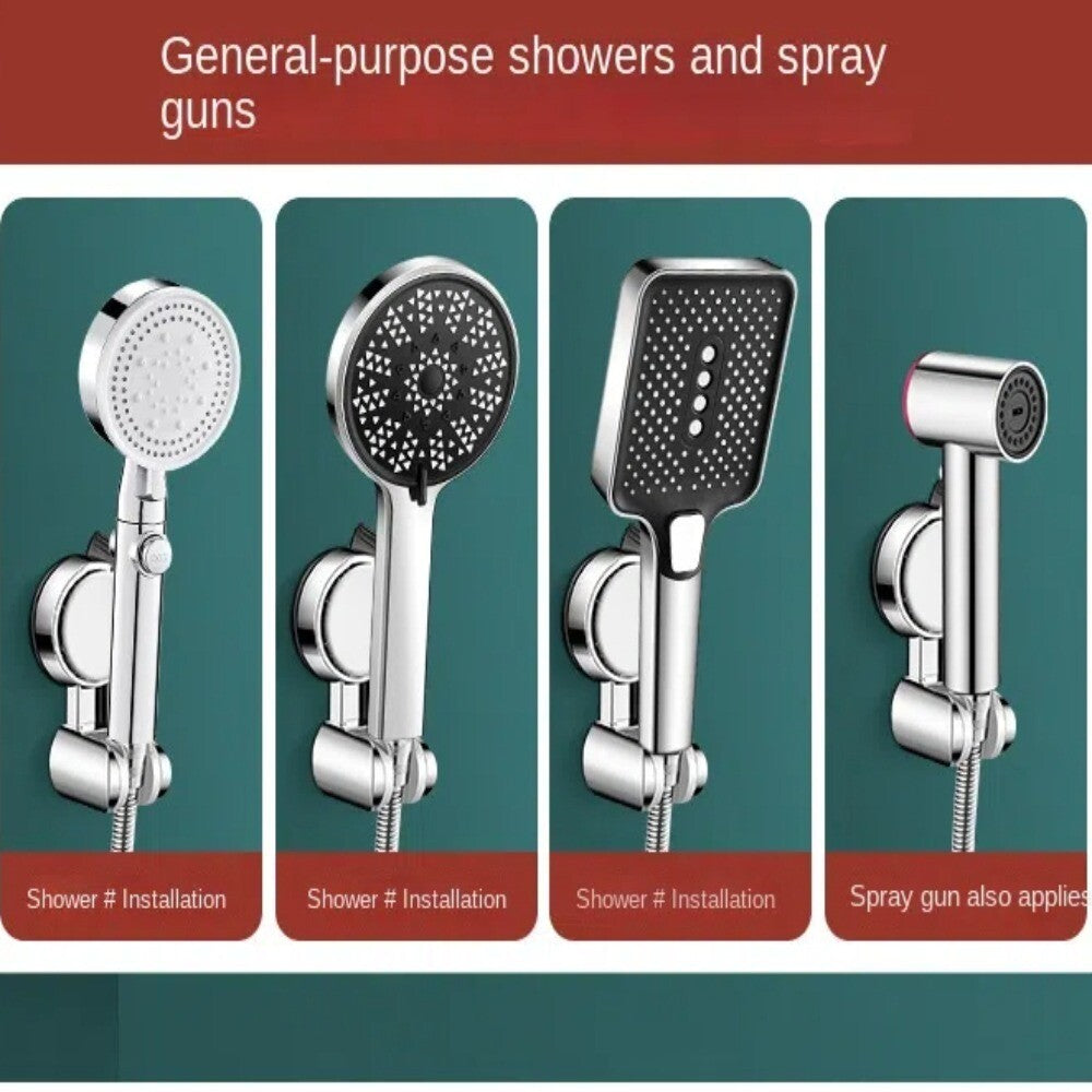 Strong Vacuum Suction Cup Wall Mount Adjustable Hand Shower Head Bracket Holder