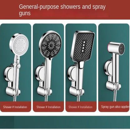 Strong Vacuum Suction Cup Wall Mount Adjustable Hand Shower Head Bracket Holder