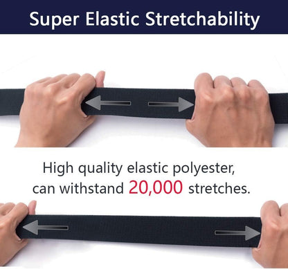 Elastic Belt for Men, Stretch Canvas Belt with Plastic Buckle, Breathable Be
