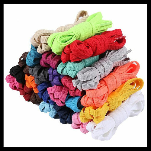 Colorful Shoe Laces Bootlace Shoelaces Sneakers Runners Coloured Flat or Round