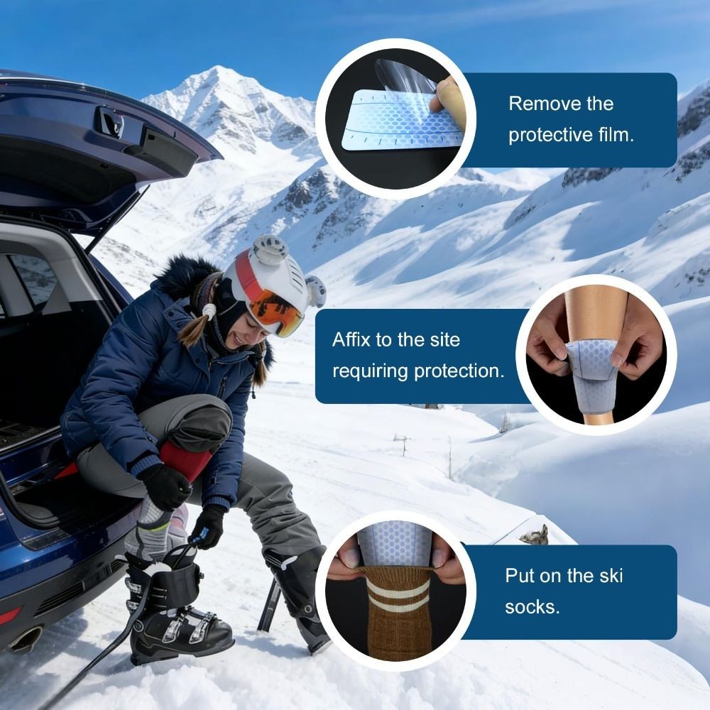 Shock Absorption Ski Gel Guards Reusable Shin Pads  Skiing Equipment