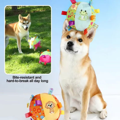 Plush Handle Dog Toys Bite Resistant Dog Squeak Ball Toys  Pet Supplies