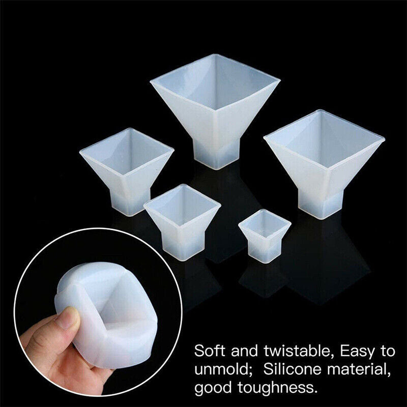Pyramid Silicone Mold Epoxy Resin Jewelry Making Mould Pendant Craft DIY Supply