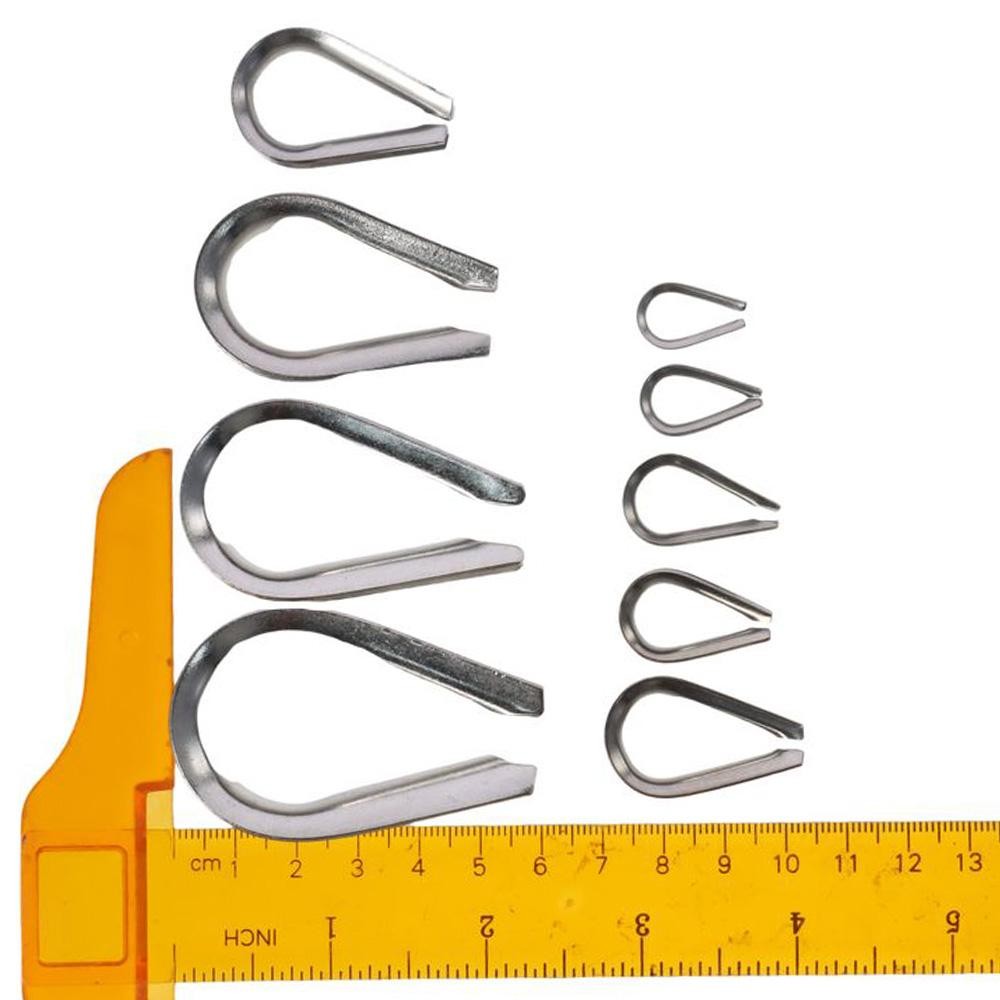 10pcs 1.5-12mm Rope Thimble Rigging Thimbles Ring Clamp  Rope Connecting Head