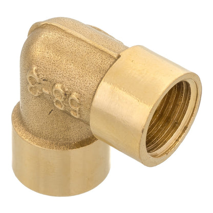Threaded Brass Elbow 1/4" BSP Female To Female Pipe Fitting 90 Degree Connector