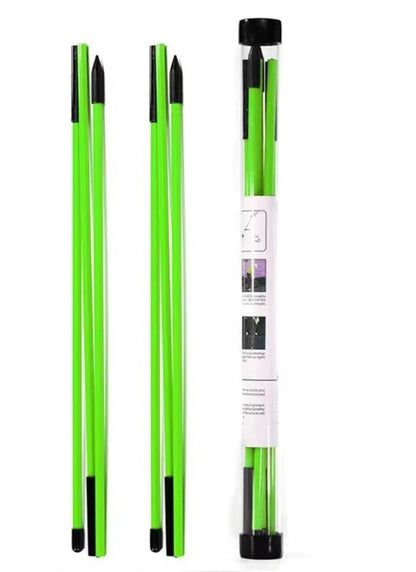 2 x 123cm - Golf Alignment Sticks Golf Training Collapsible Golf Practice Rods