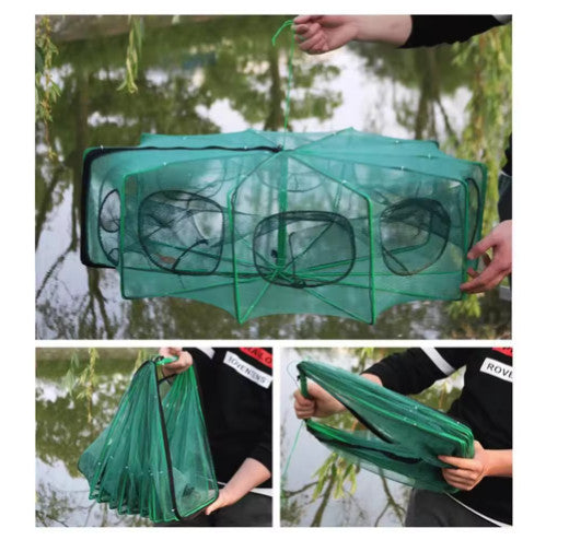 Fishing Net Fish Crab Yabbie Minnow Crawfish Shrimp Cage Net Foldable Fishing