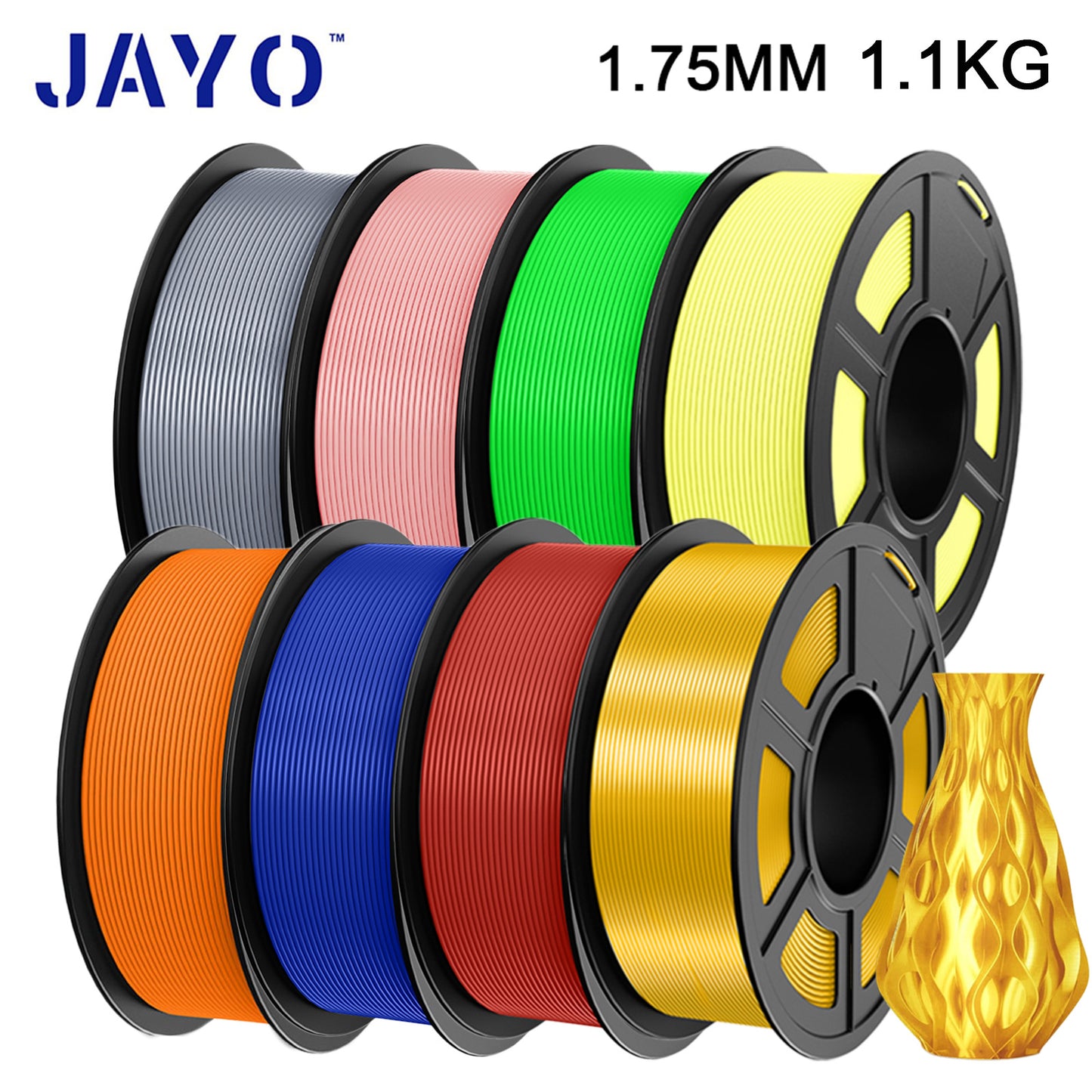 【Buy 10 Pay 6】JAYO PLA Matte High Speed PETG ABS PLA+ SILK 1.75mm Filament 1.1KG