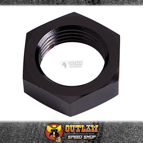 AEROFLOW BULKHEAD NUT -6AN BLACK - AF924-06BLK