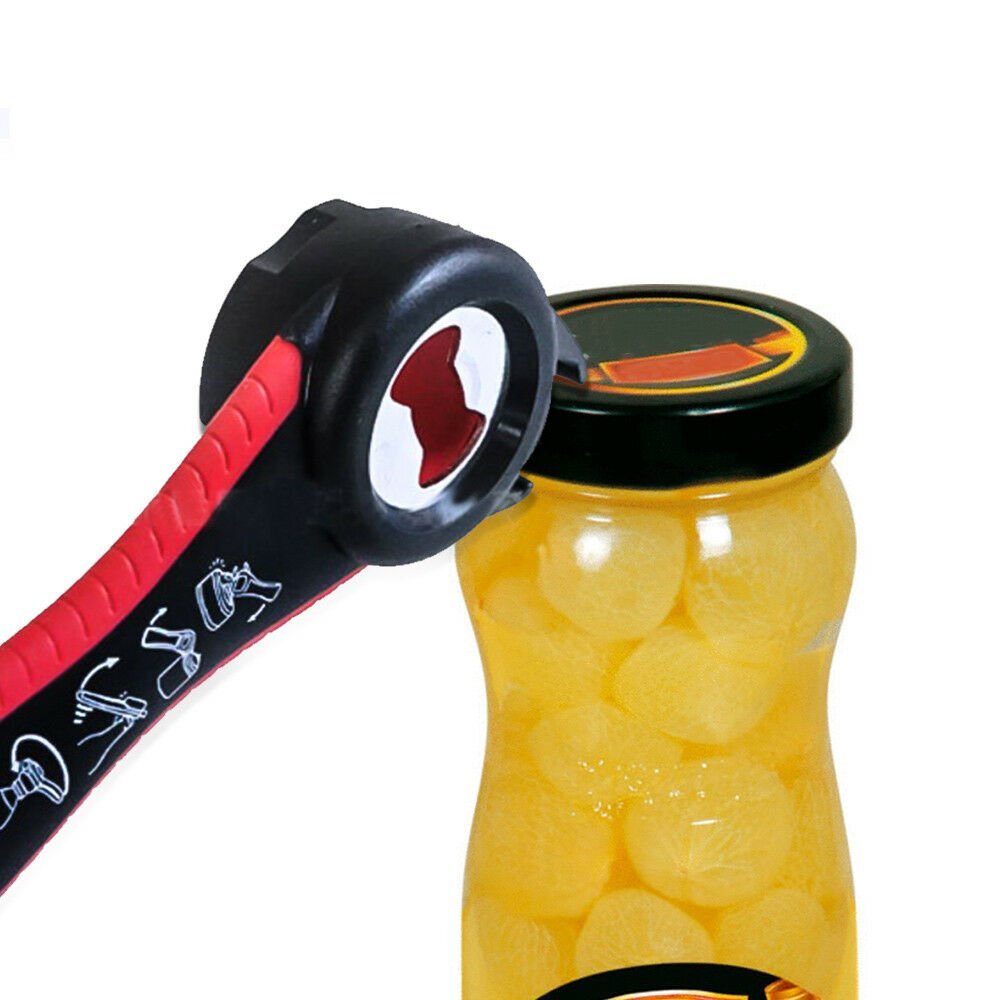 Multi-Use Bottle Opener Non Slip Screw Beer Can Jar Lid Top Remover Kitchen Tool
