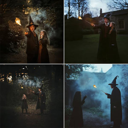 Harry Potter Magic Fire Wand Hermione Firing Wand Shooter Fireball Dumbledore