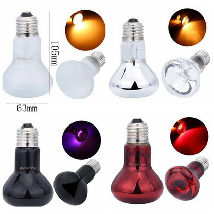 UVA Lamp Amphibian Bird Light Heat Reptile Bulb Snake Day/Night Pet Heating Lamp