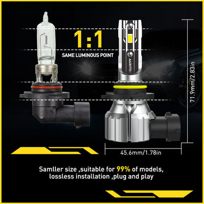 22000LM 9005 HB3 LED Headlight Bulbs Conversion Kit High Beam Super Bright White