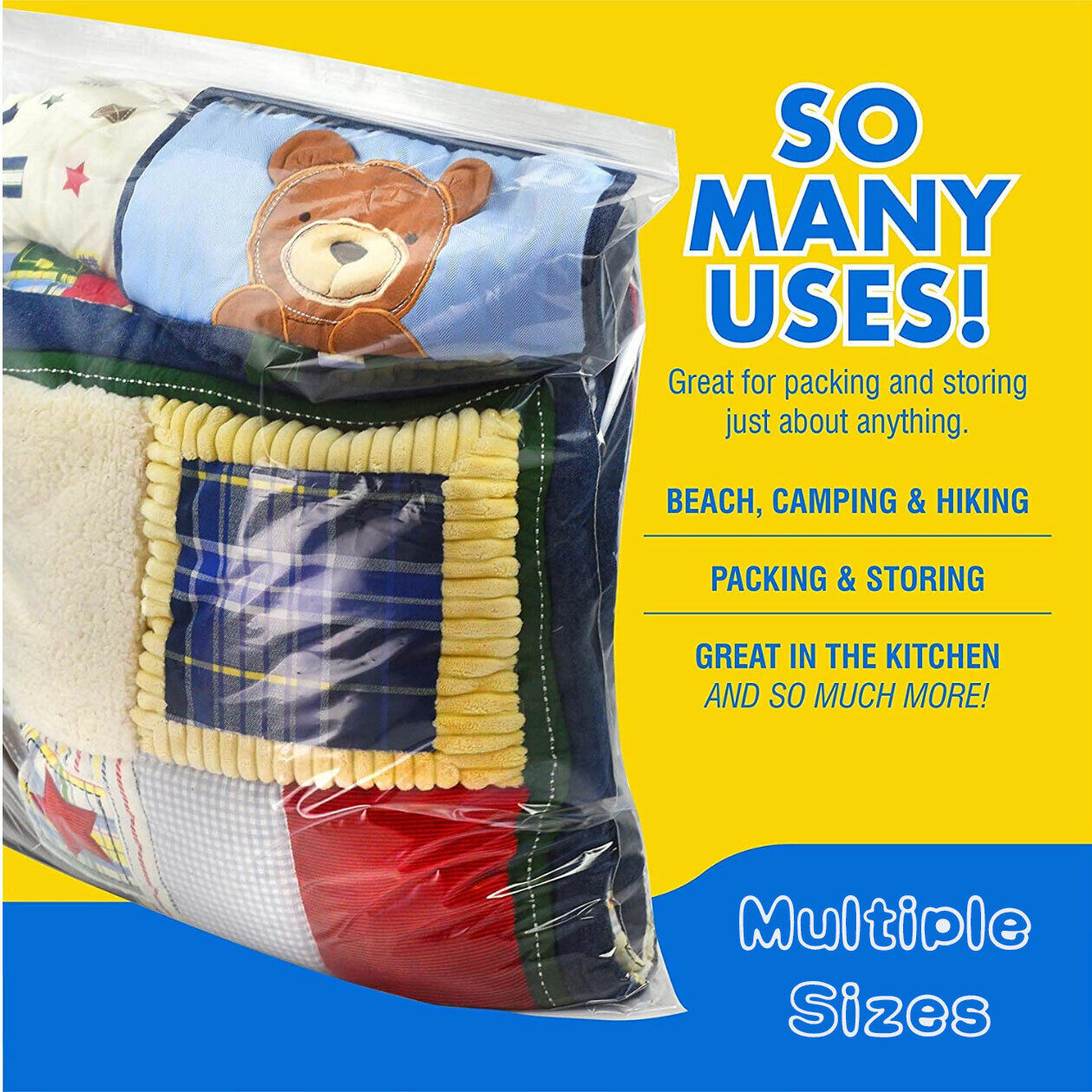 100-1000x 12 Sizes Zip Lock Plastic Bags Thick Resealable Ziplock WHOLESALE BULK