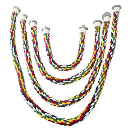 Pet Bird Rope Perches Parrot Colourful Cage Comfy Perch Bungees for Birds Toy AU