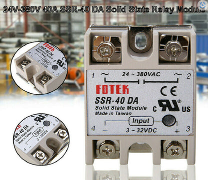 25A/40A/100A 250V SSR-25DA SSR-40DA SSR-100DA Solid State Relay Module Heat Sink