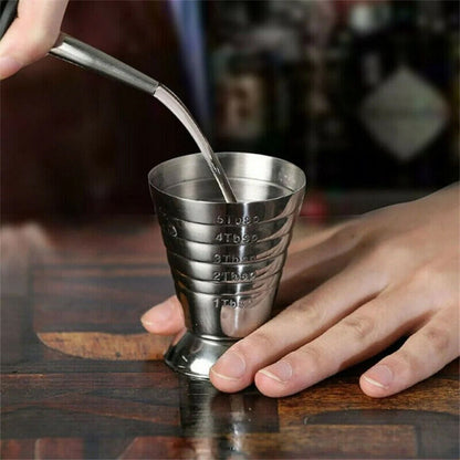 75ml Stainless Steel Cocktail Jigger Bartending Measuring CupBar Tool Dual Sided