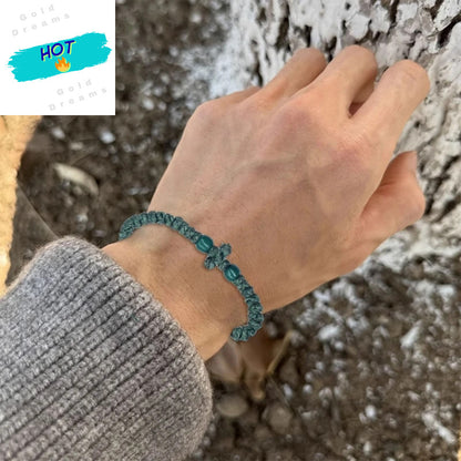 Adjustable Greek Orthodox Wristchain Christian Prayer Bracelet Handwoven Unisex