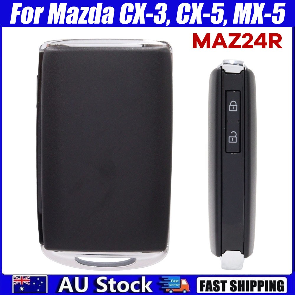2 Button MAZ24R Smart Key Replacement Shell Compatible with Mazda CX-3, CX-5, MX-5