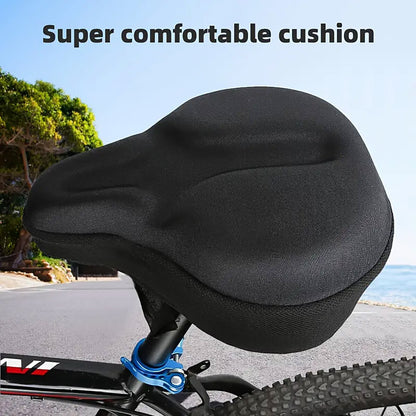 Soft Silicone Bicycle Seat Cover Thickened Comfortable Cushion Compatible with Mountain Bike
