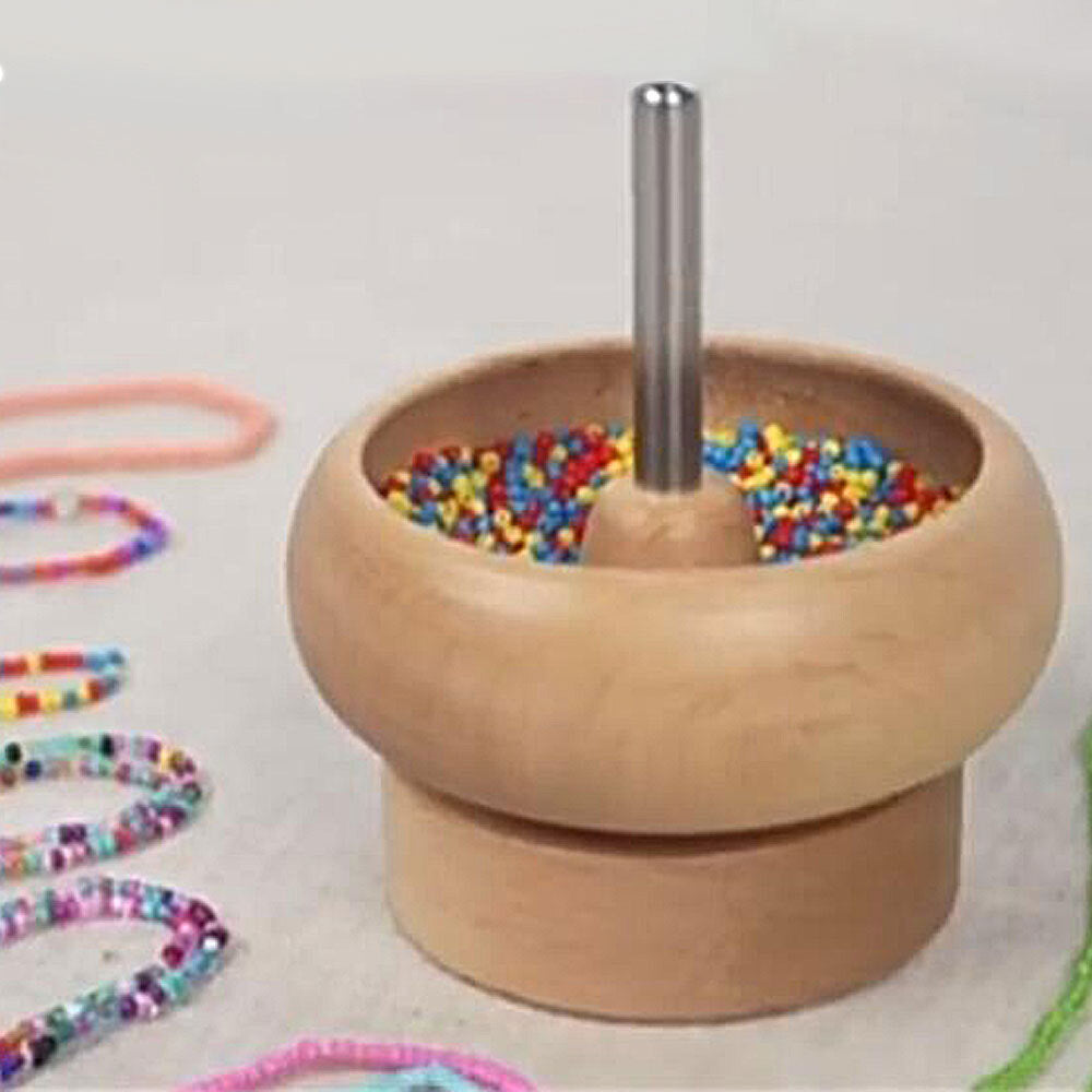 Wooden Bead Spinner Bead Making Spinner Spin Beading Bowl Jewelry Making DIY GV