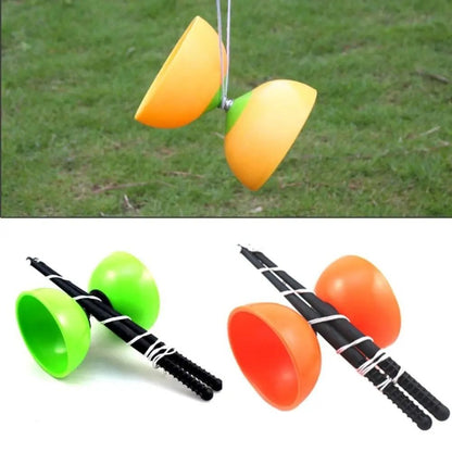 Diabolo Sticks & String Spinning Circus Skills Game Juggling Diablo Set Toy AU