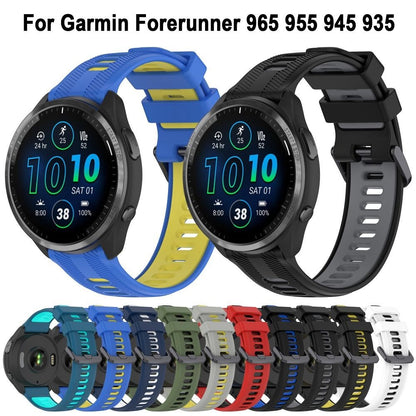 Replacement Silicone Strap Watchband Compatible with Garmin Forerunner 965 955 945 935