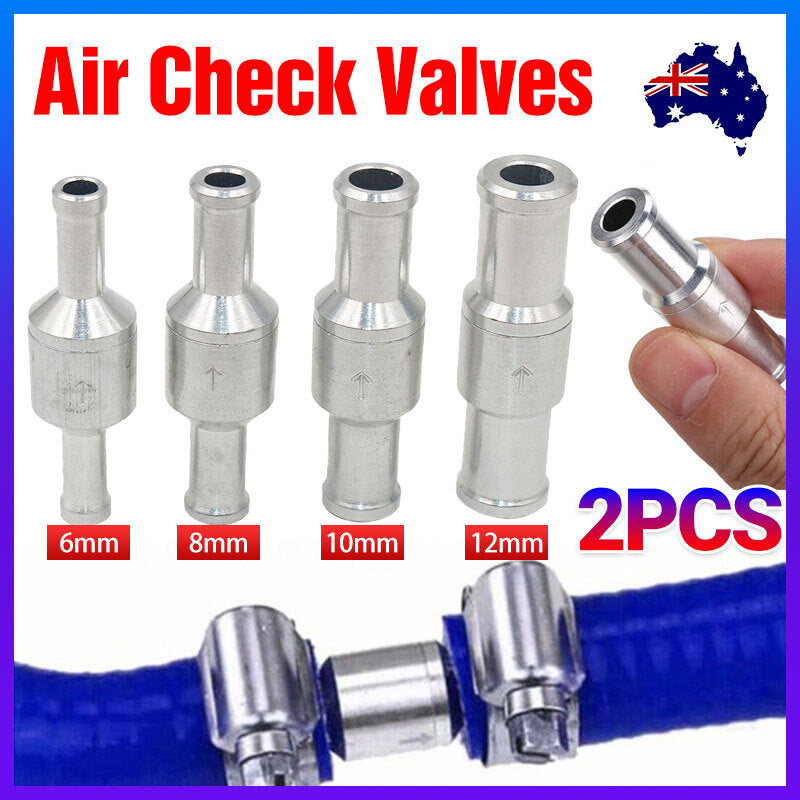 2PC 6/8/10/12mm One Way Non Return Check Valve Air Fuel Petrol Diesel Oil Vacuum