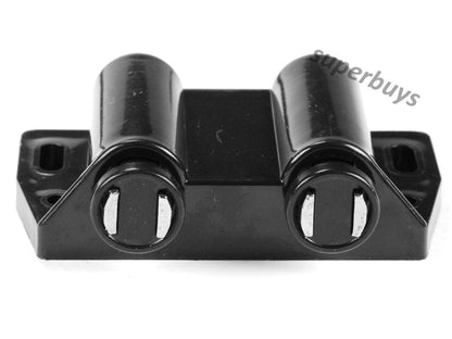 1pc Black Double Magnetic Touch Latch Push To Open Drawer Cabinet Door Catch
