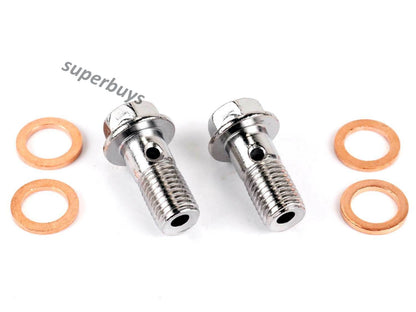 6pcs M10 x 1.0mm Brake Banjo Bolt Copper Crush Sump Motorcycle Bike Car Line