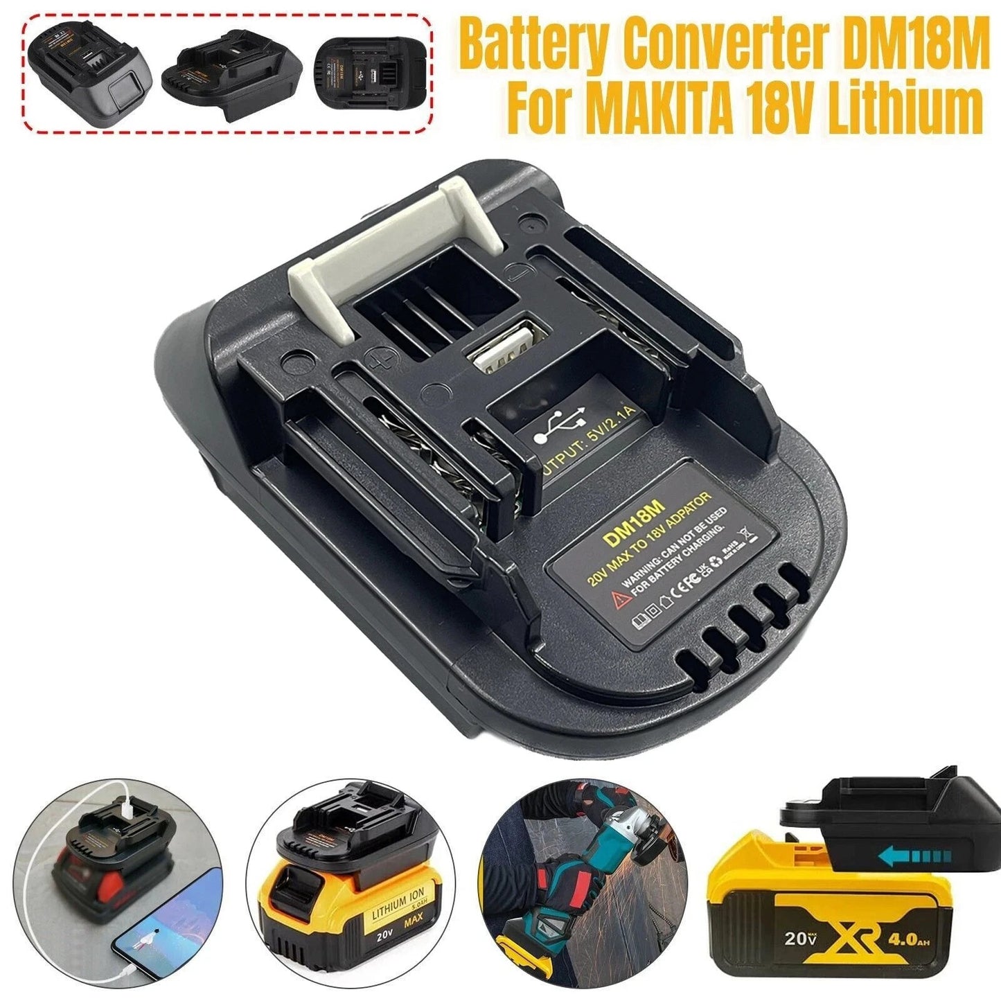 Battery Adapter For Milwaukee M18 18V Converter to Makita 18V Tools AU