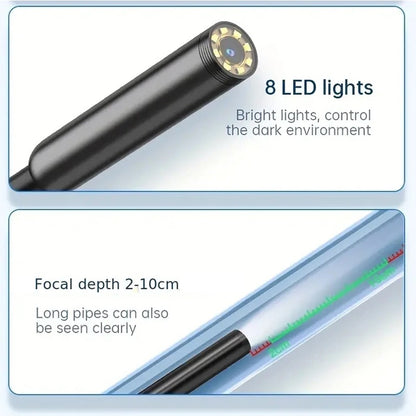 1080P Dual Lens Borescope Endoscope Camera for iPhone Android Car Pipe Mechanic