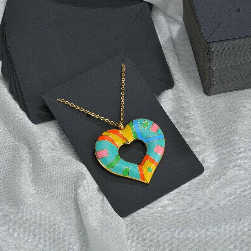 Earrings Necklace Studs Display Cards 40pcs Jewellery Paper Holders 6x9cm Set AU