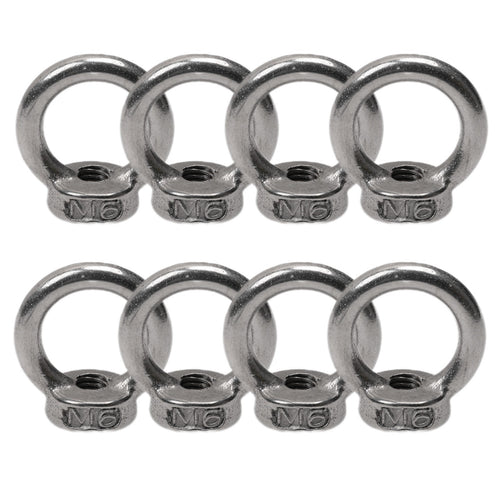 M6 Eye Nut Lifting Ring Shoulder Nuts Threaded Stainless Steel 304 Roof Rack 8x