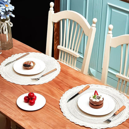 Round Woven Placemats Kitchen Table Place Mat Dining Table Cup Mat 18/30/38cm