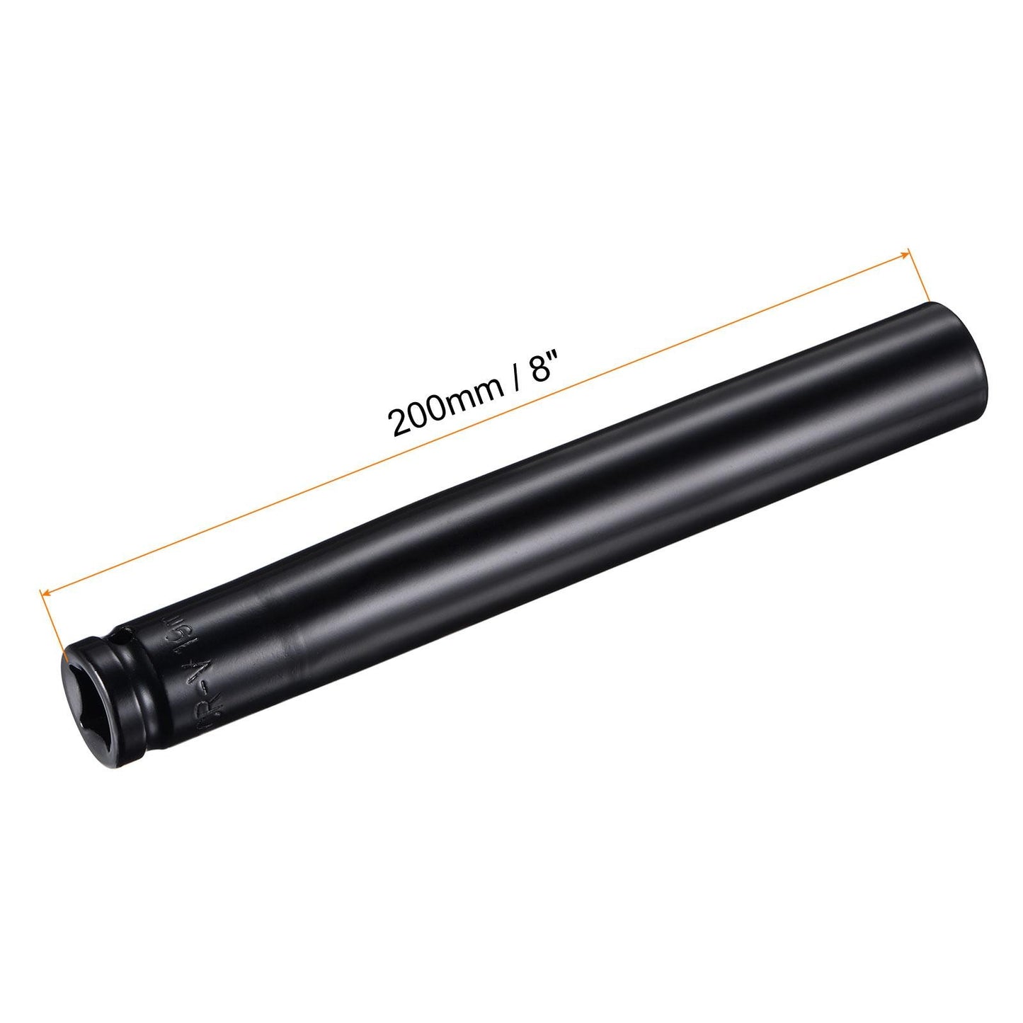 1/2" Drive x 19mm Deep Socket CR-V Steel 8" Length 6-Point Metric Size
