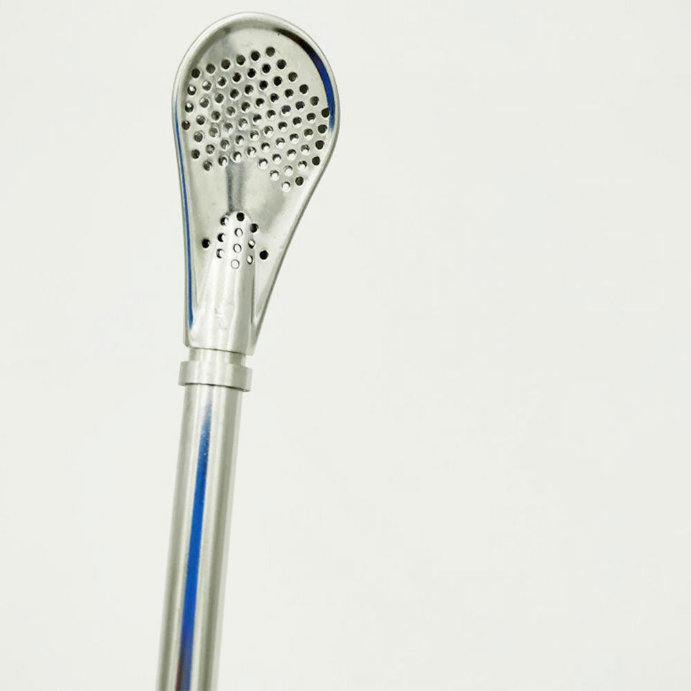 2X Gourd AU Drinking Bombilla Filter Spoon Stainless Steel Mate Yerba Tea Straw