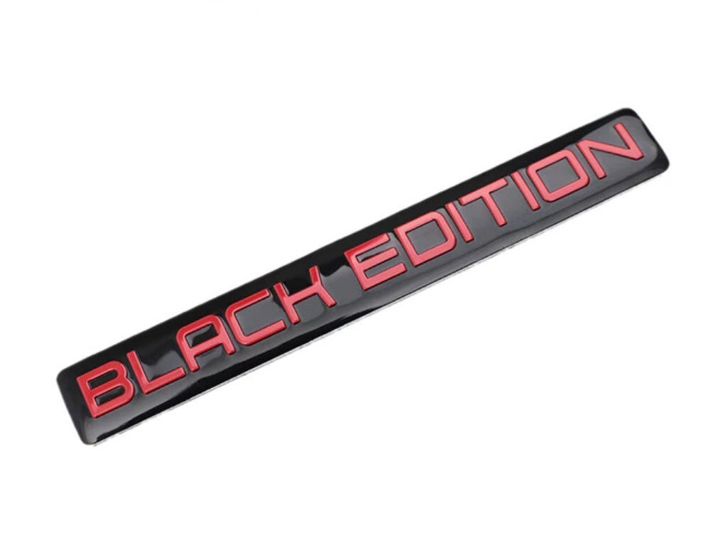 Black Edition Boot Fender Side Skirt Badge Emblem for 103mm x 14mm