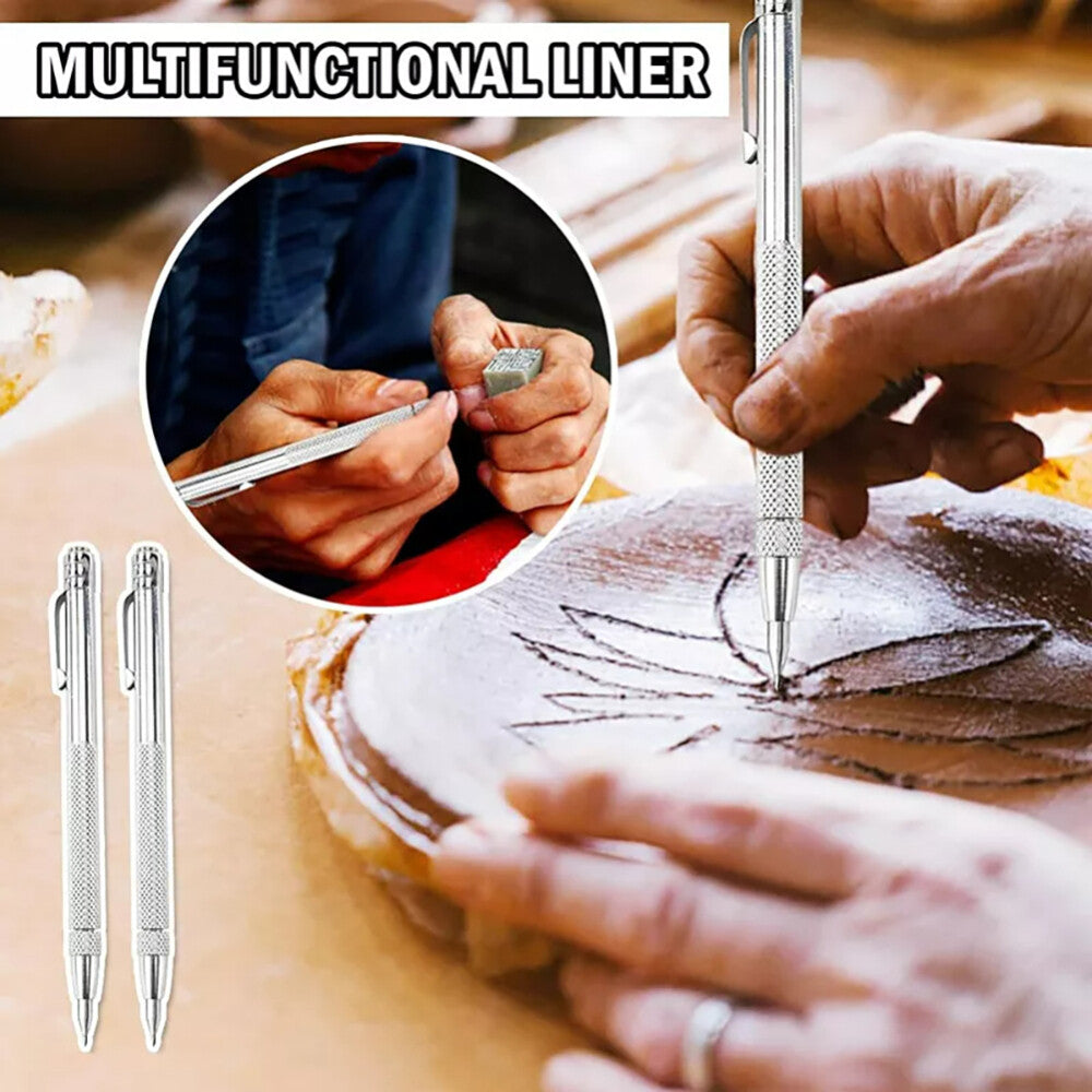 2PCS Metal Tungsten Carbide Scribing Pen Tip Steel Scriber Scribe Mark Marker AU