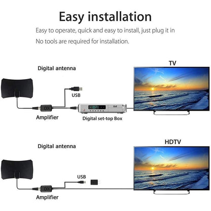 Outdoor Digital TV Antenna Amplifier Indoor HDTV Amplifier Signal Booster