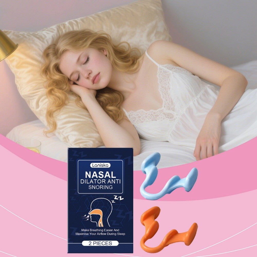 Silicone Nose Clip Anti Snoring Nasal Dilator Stop Aid Easy Breathe for Sleeping