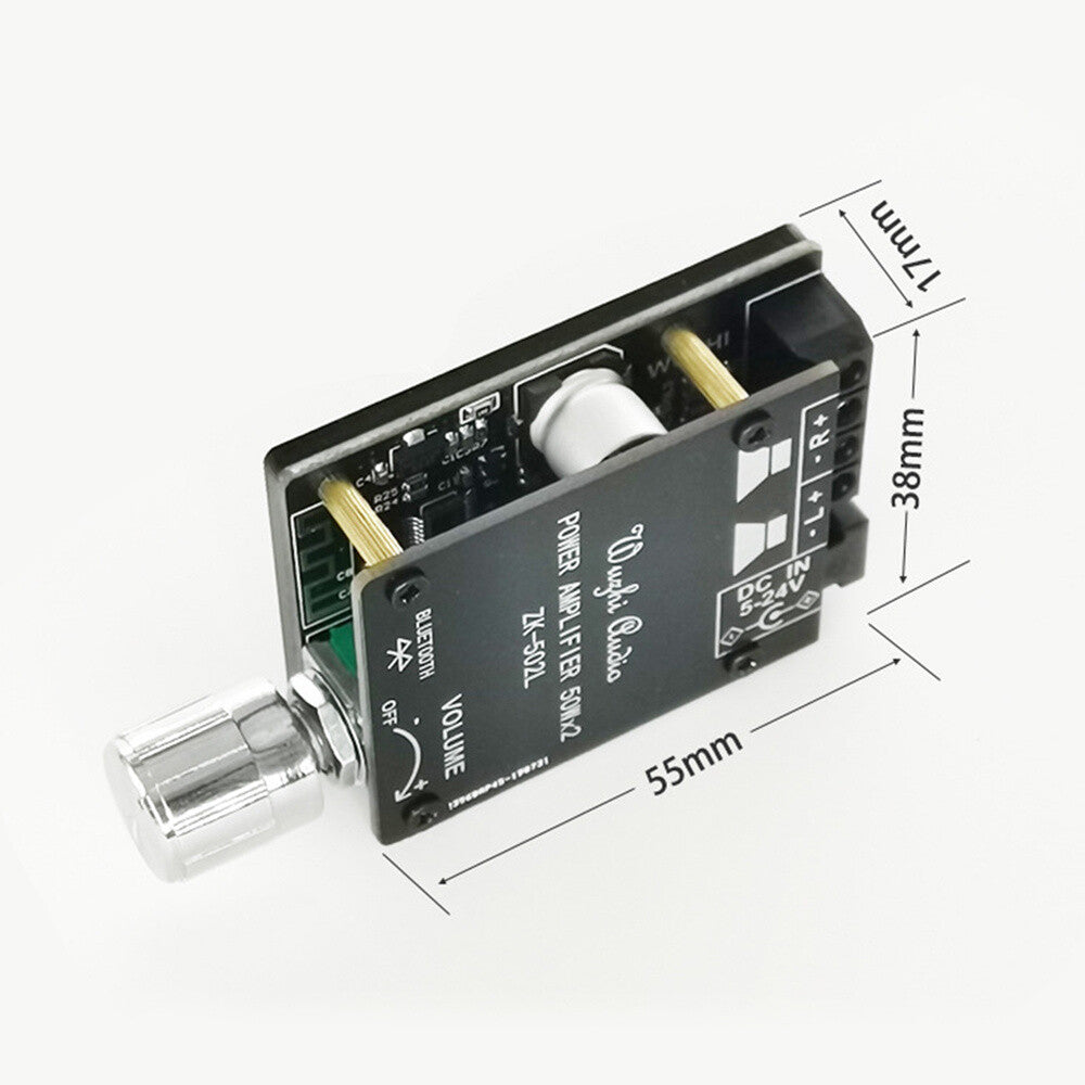 Mini 2*50W Bluetooth 5.0 Power Digital Amplifier Class Audio HiFi Stereo AMP AU